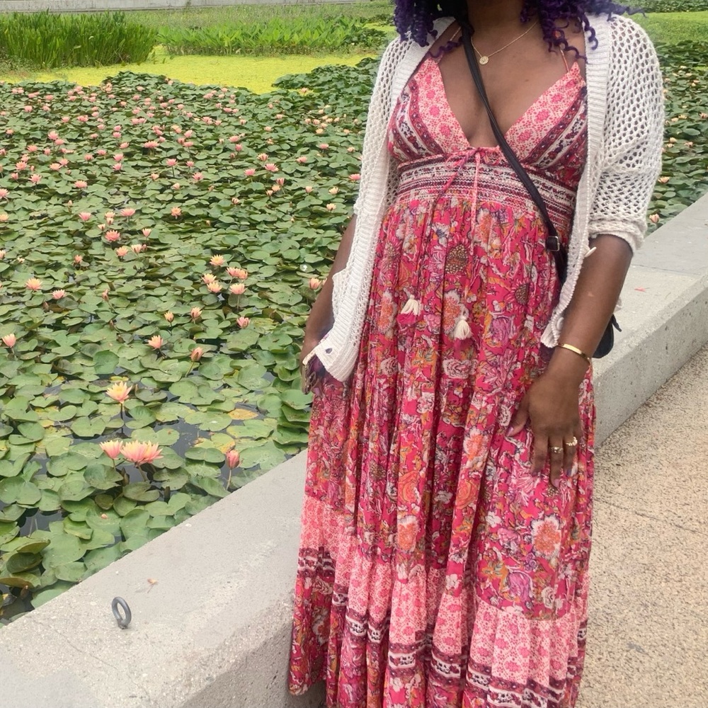 Free People Bloomingdale’s Floral Maxi Dress - Pink and Red